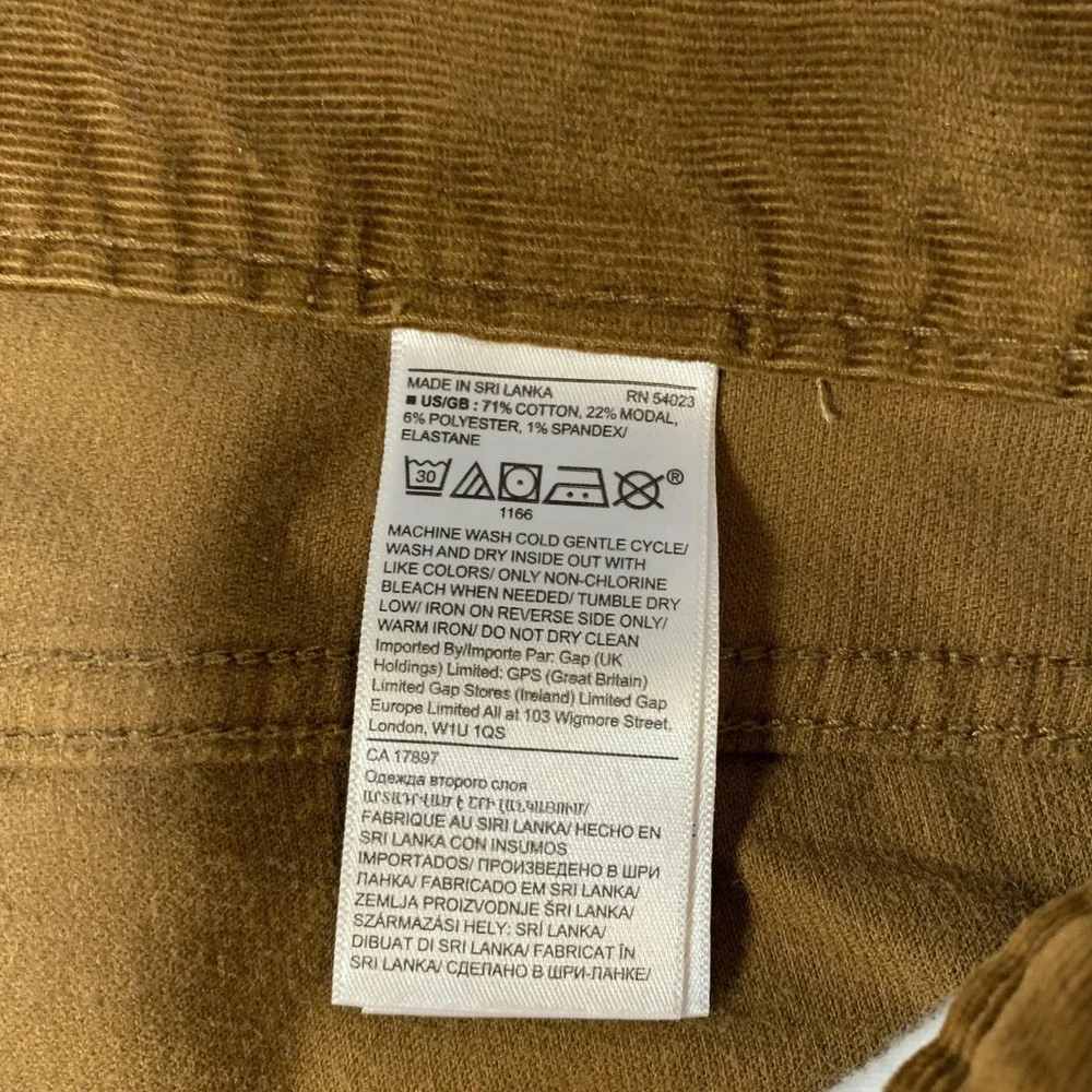 Banana‎ Republic Pants Mens 32x28 Brown Corduroy Relaxed 5 Pocket Stretch Casual
